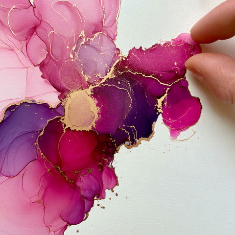 Alcohol ink style (Techniques), Midjourney V8.2