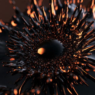 Ferrofluid style, Midjourney V8.2, render 2 of 4