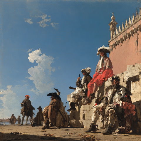 Giovanni Domenico Tiepolo style (Painters), Midjourney V8.2