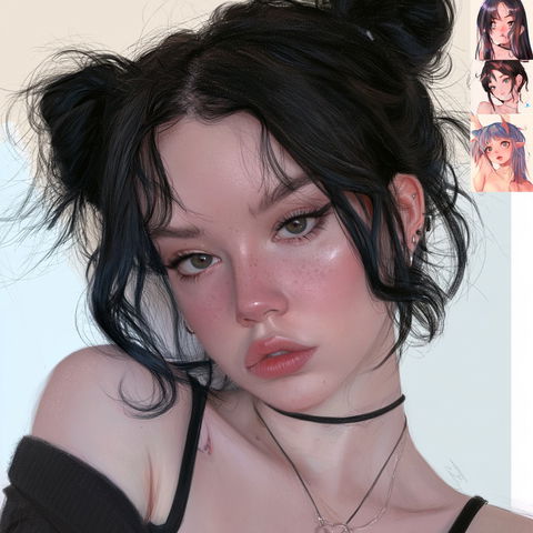 Realistic anime style style (Genres), Midjourney V8.2